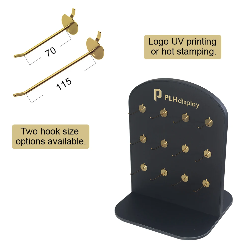Custom Double-Sided Rotating  with Durable Metal Hooks for Earrings, Necklaces and Rings Acrylic Jewelry Display Stand