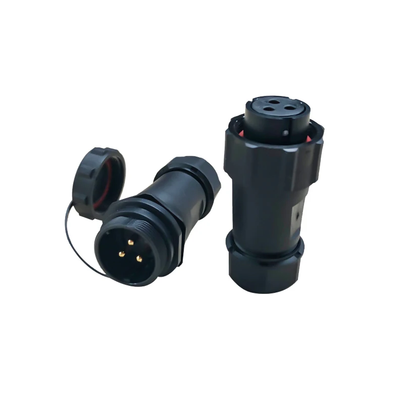 12mm Cable IP68 M21 Male Female Connector 12 Pin Nylon66 Molded Assembly
