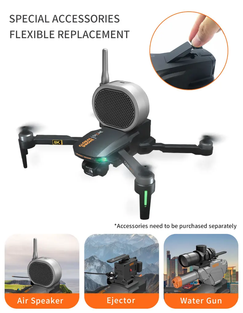 Drone toàn cầu sản phẩm mới 2021 Gd91max 5g Gps 6k 3-axis Gimbal ...: Bạn thích chiếc máy bay không người lái này với cường độ và độ chính xác cao và muốn sưu tập thêm những thiết bị mới nhất trong năm 2021? Đây là drone toàn cầu GD91Max, được trang bị kết nối 5G, GPS và Gimbal 3 trục, giúp cho chất lượng và tốc độ của video được nâng cao. Nhấp vào ảnh để xem chi tiết.