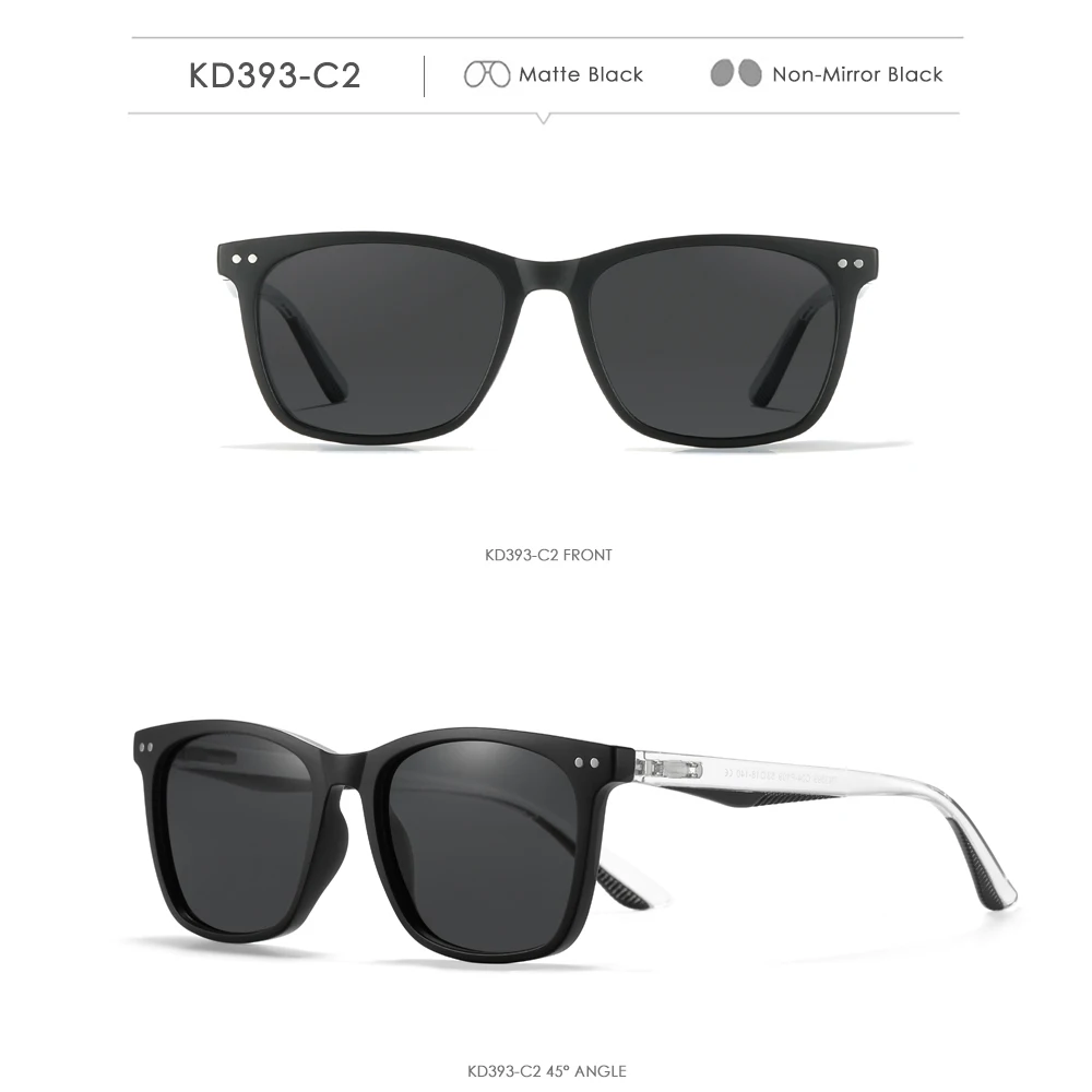KDEAM 2023 New Arrival Rectangle Polarized Men Sunglasses Fashion Women Sun Glasses KD393