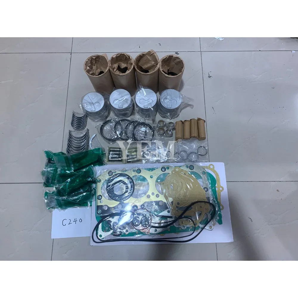 C240 Engine Cylinder Liner Kit With Full Gasket Kit Engine Bearings Set Valves for Isuzu