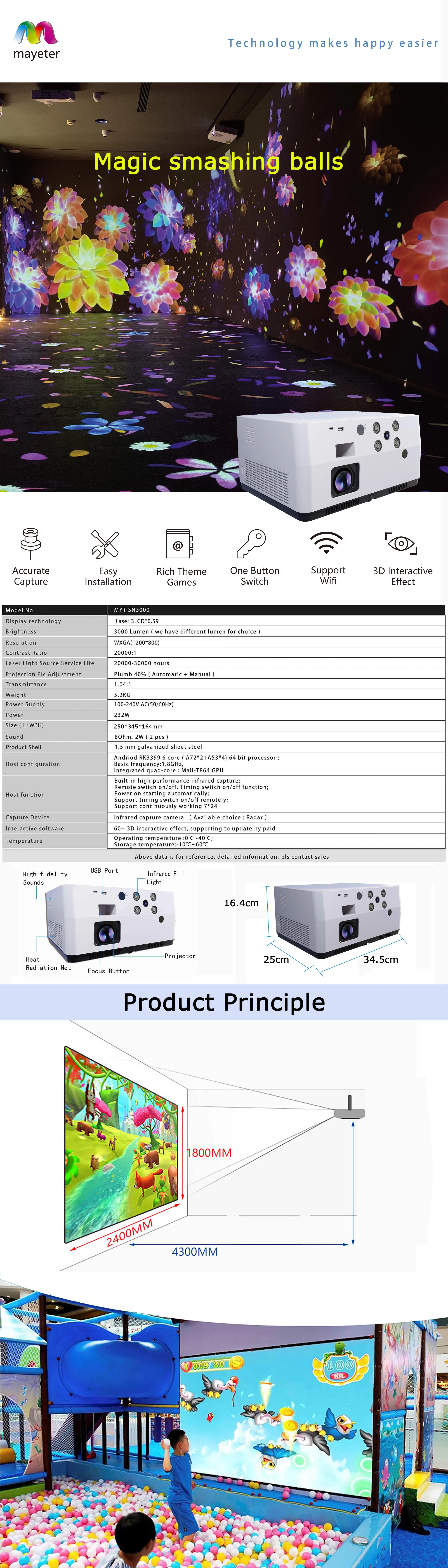 Alibaba Projector China Professional 3D Hologram Laser 4K Projector Interactive Video ...