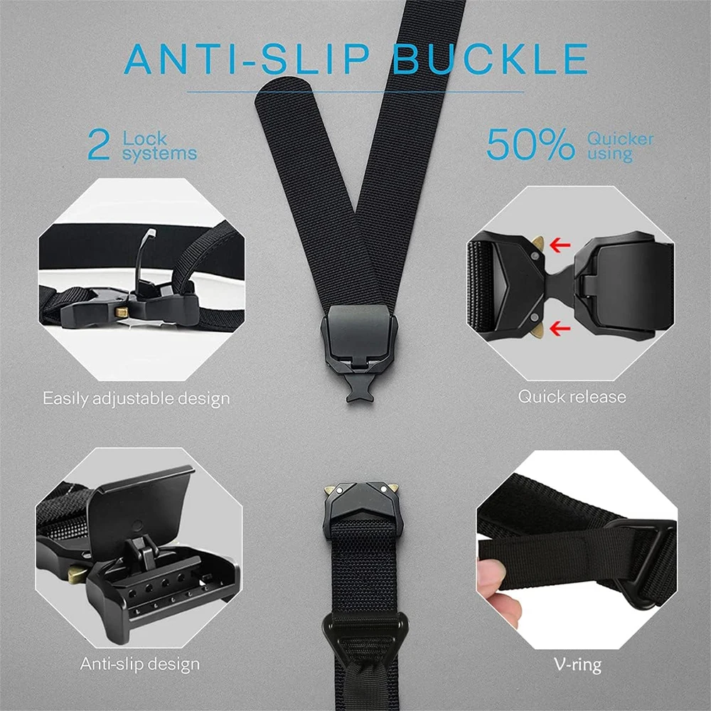 Wholesale Sports Training Tactical Belt Durable Waterproof Men Adjustable Training Nylon Work Heavy Duty Belt