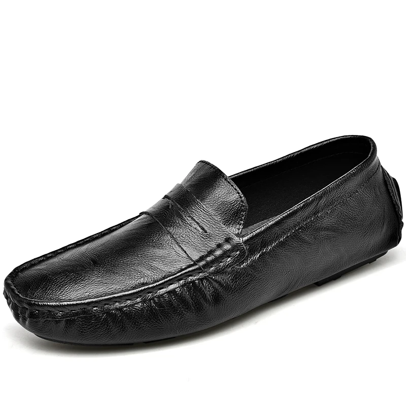 Genuine Leather Men Fashion Flats Shoes comfortable walking sports breathable outdoor Men's driving shoes Loafers