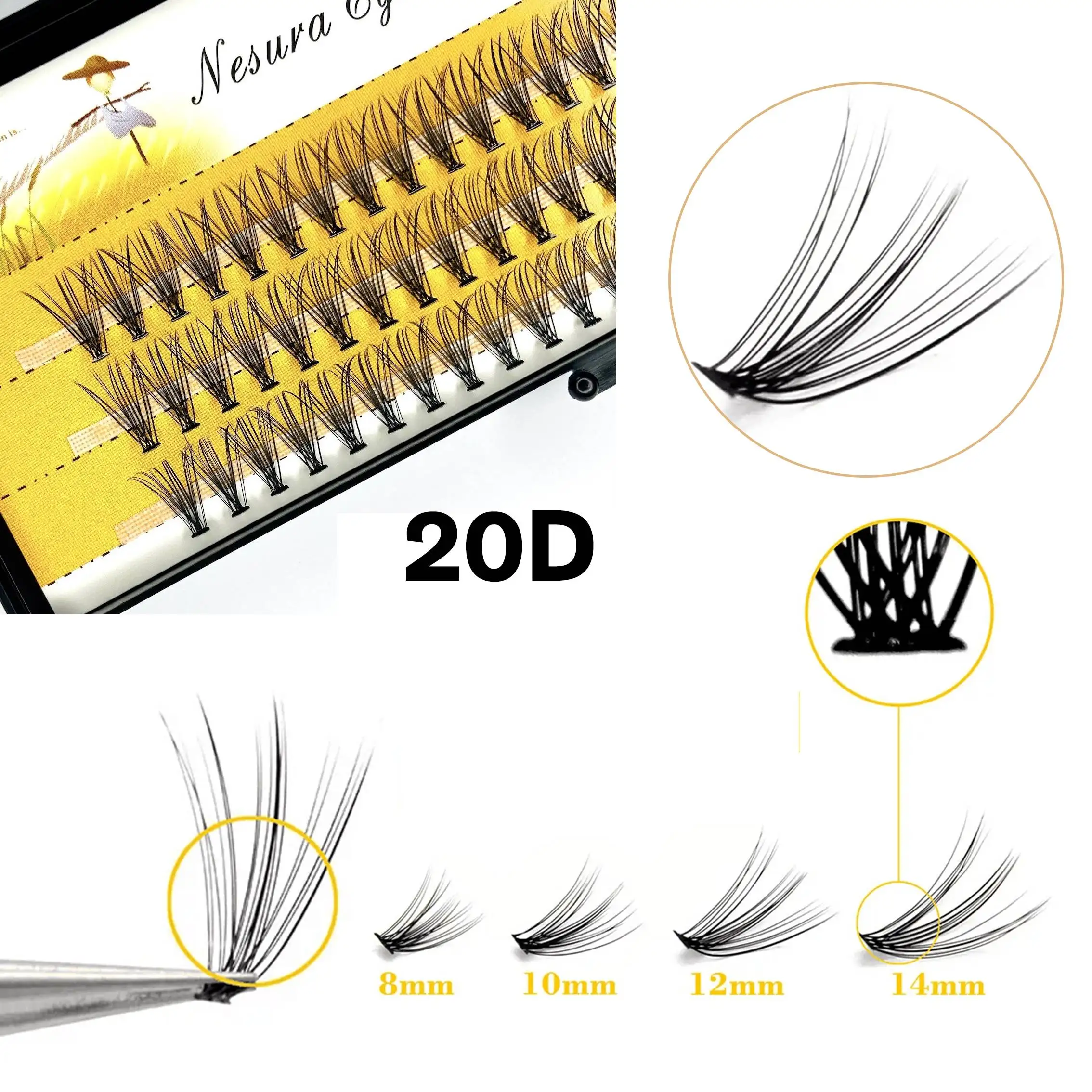 Softer Feel 20D Individual Eyelashes - Natural & Customizable