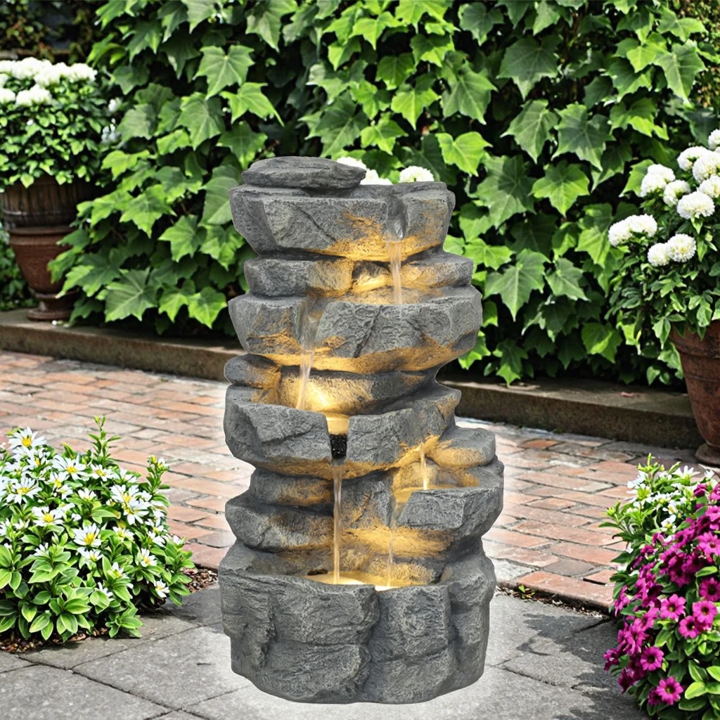 Indoor Artificial Waterfall Moroccan Fountain Home Decoration