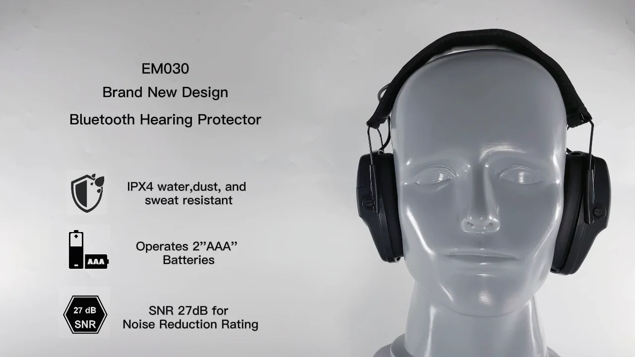 Wholesale Prohear Em030 Tactical Shooting Muffs With Bluetooth