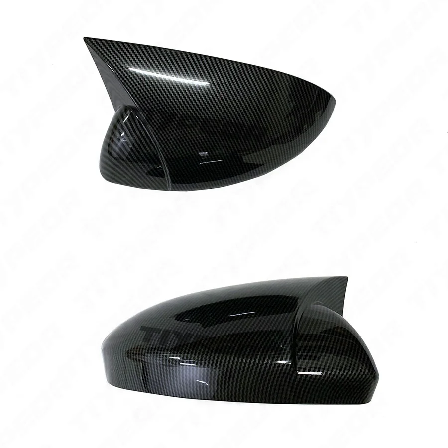 Tiypeor Glossy Black Add-On Side Mirror Covers Cap for Renault Megane 4 MK4 2016 - 2020 - Car Exterior Mirror Accessories