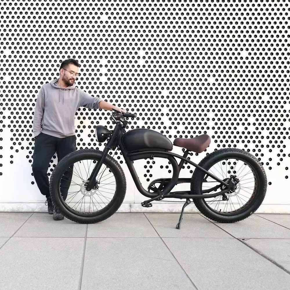 2024 Velomove Vintage Cafe Racer Electric Bike 48V 500W