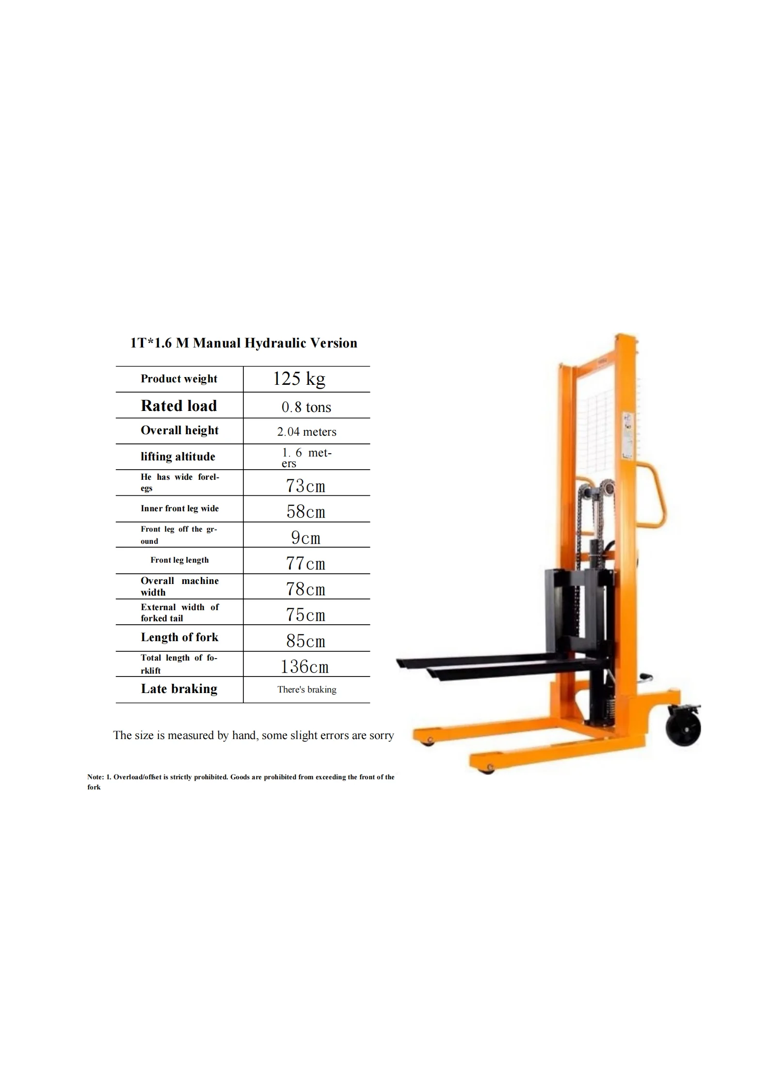 High Quality Heavy Duty Manual Stacker CE Certified ISO 9001 Compliant for Warehouse Logistics and Industrial Use Manual Stacker factory