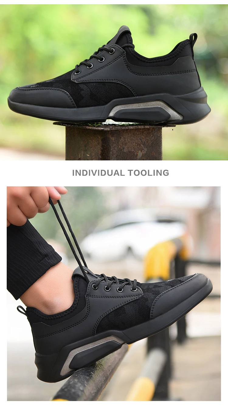 New Fashion Sports Casual Men's Black Breathable Running Shoes ...