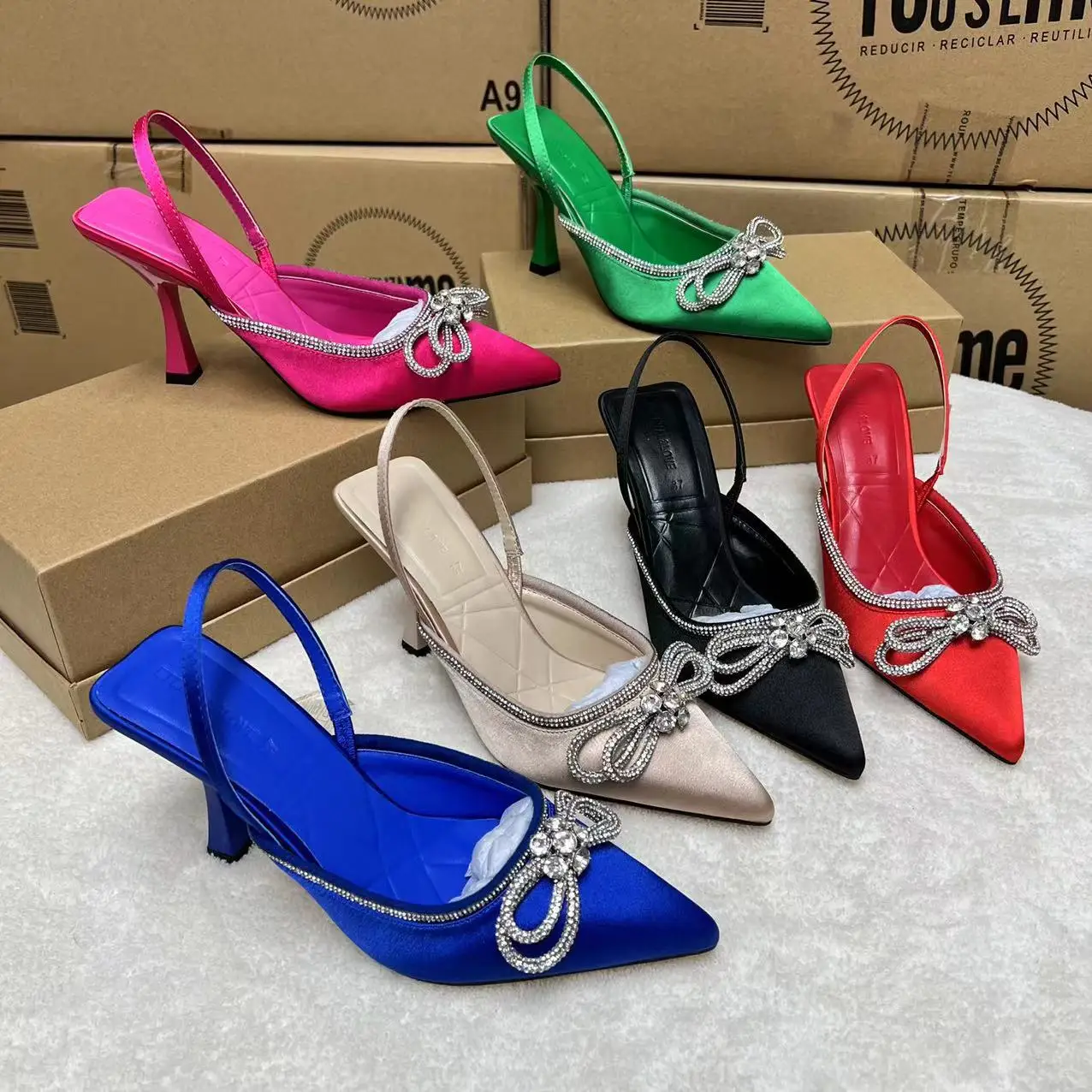 2024 New Style Temperament Diamond Bow-tie Shoes For Lady - Buy Bow-tie ...