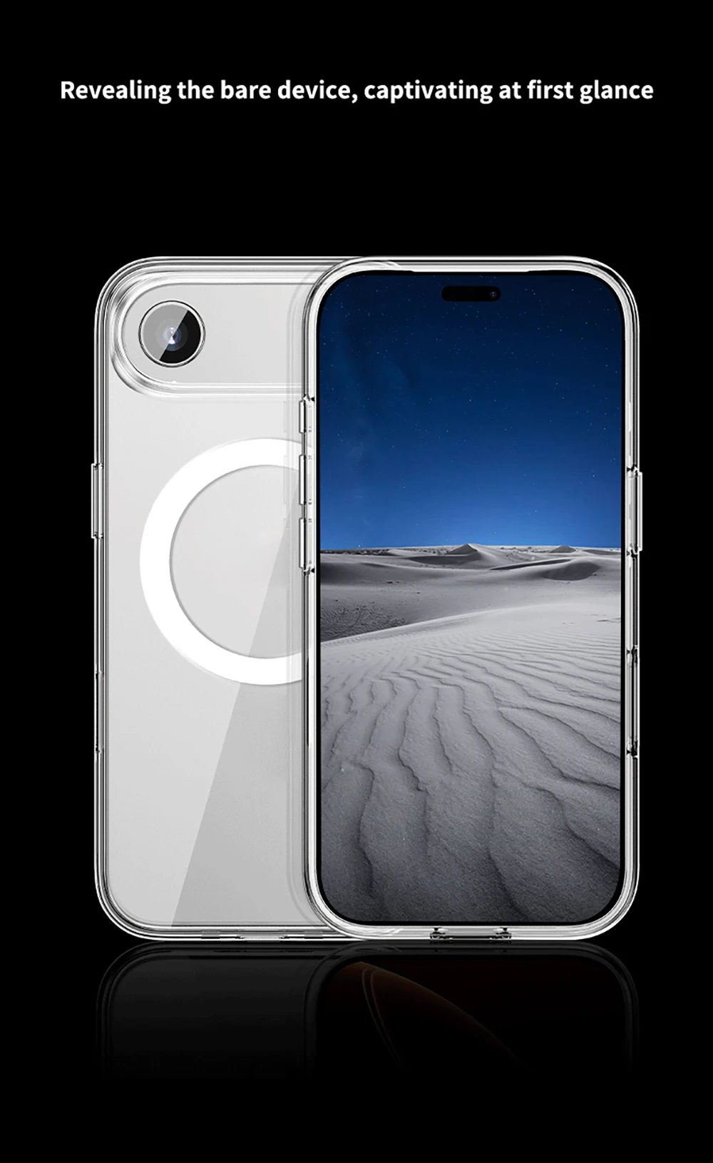 product magnetic anti slim anti shock grade drop protection transparent case for iphone 17 air frosting protective cell phone cover-7