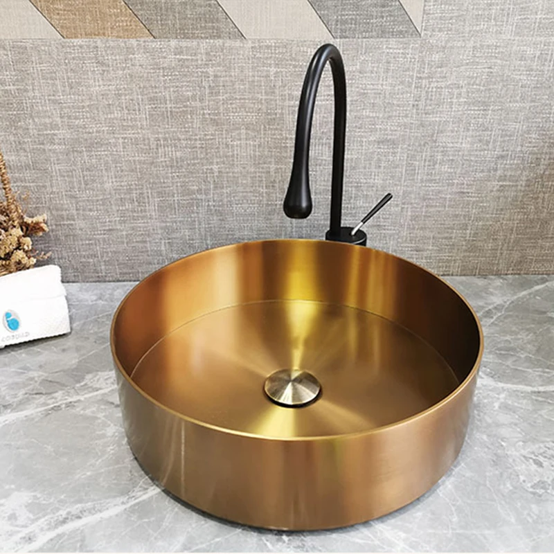 Luxury Design 304sus Round Above Counter Bathroom Sink For Hotel Buy