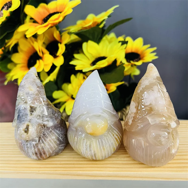 オーシャンジャスパー 小人 ノーム Hand-carved Ocean Jasper Gnomes - Kindfull Crystal Crafts