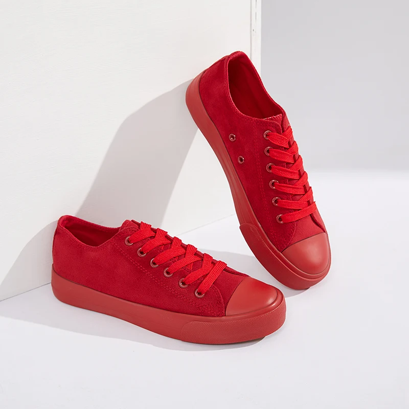 Classic Solid Color Custom Canvas Sneakers White Canvas Shoes