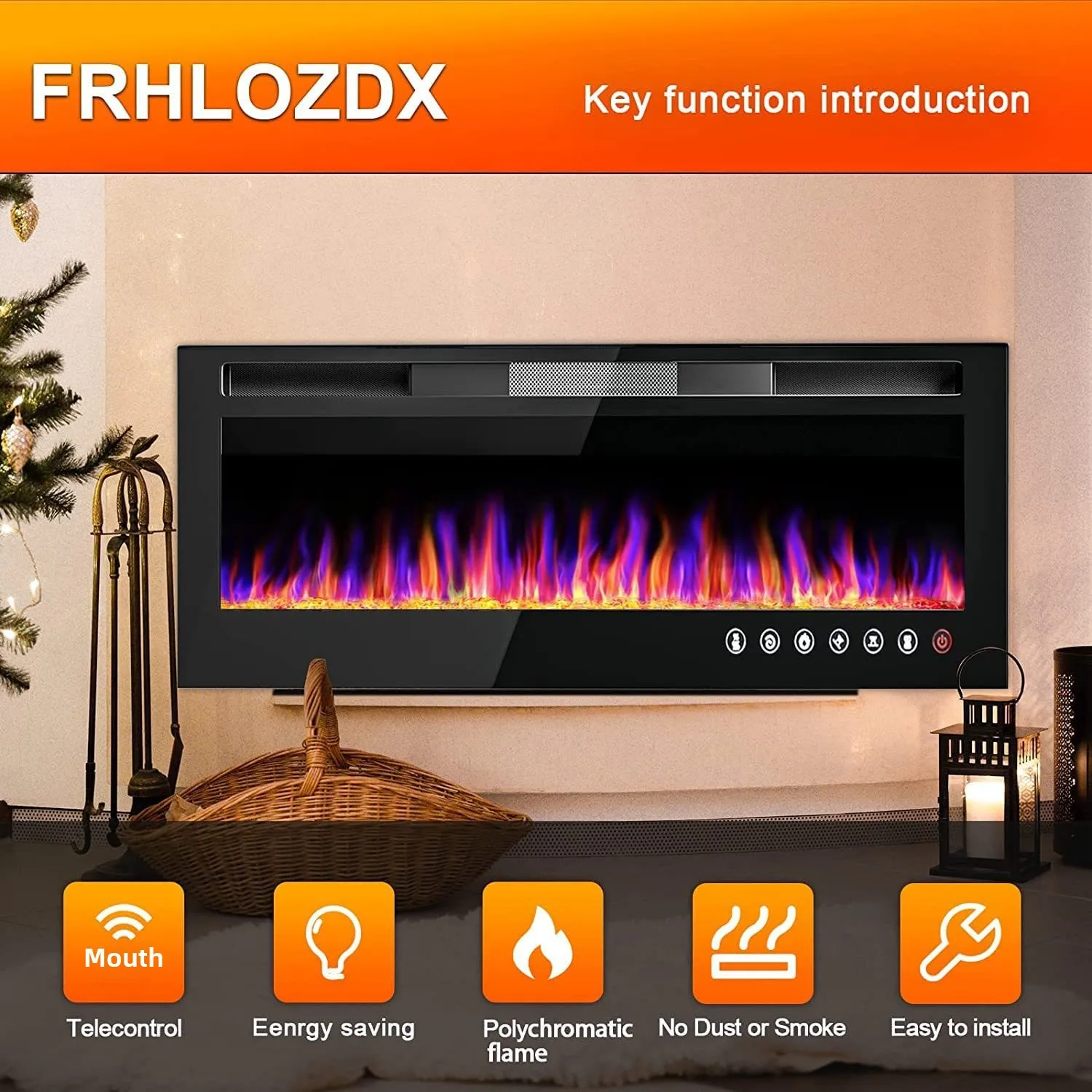 Electric Fireplace, 50-Inch, LED - detail 8