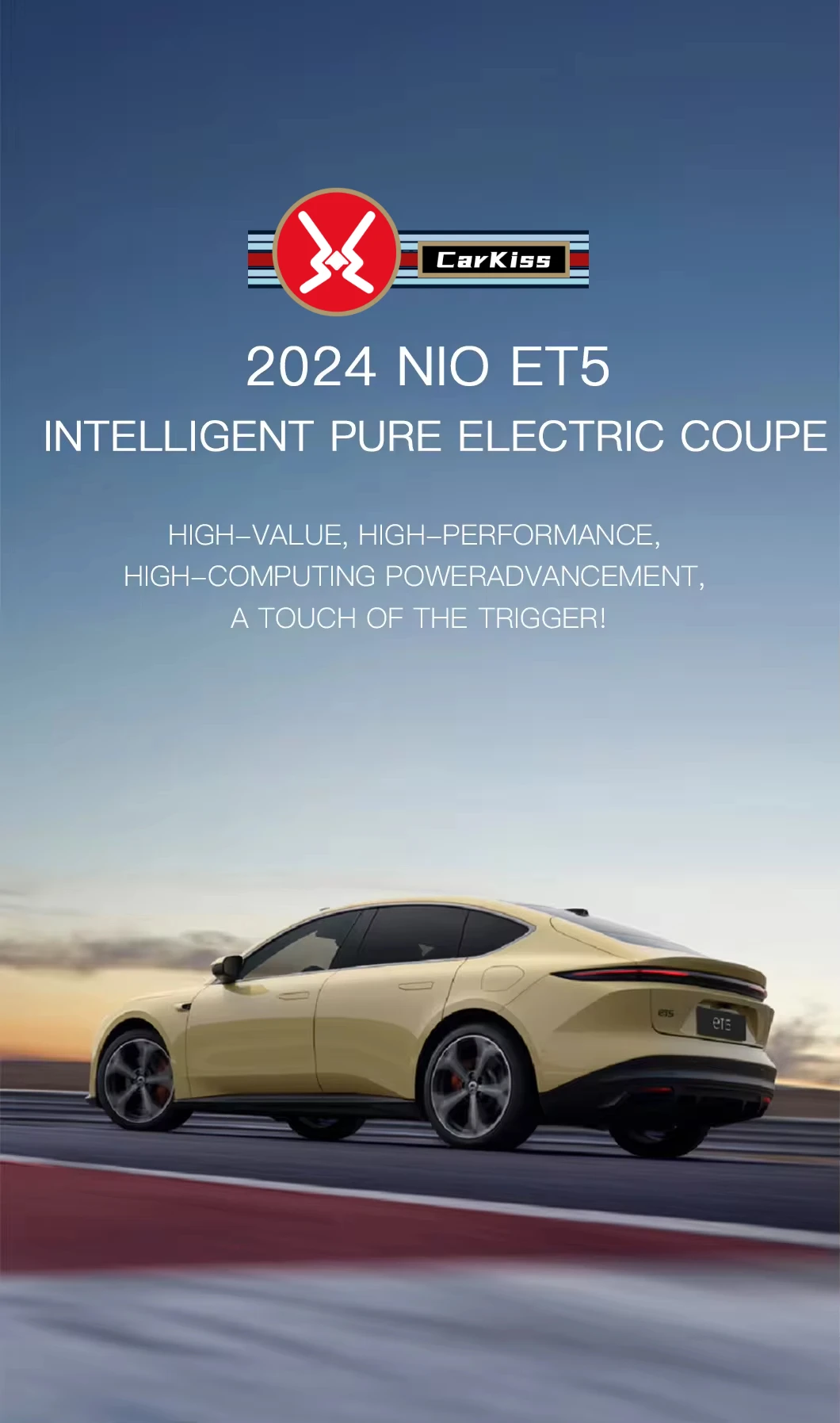 2024 Nio Et5 Long Range Electric Sedan Car China's New Energy Vehicle 75Kwh 100Kwh Version Automatic Gearbox AWD Light Left factory