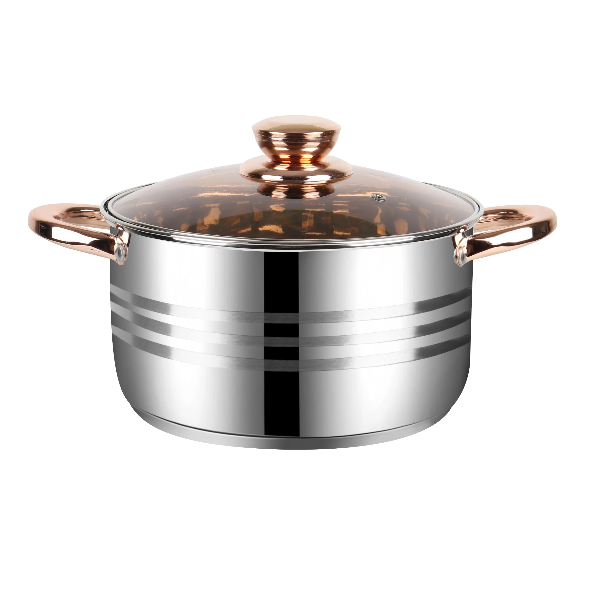 Cooking Pot Set Stainless Steel Cookware 5 Ply Induction Bottom 16/20/24CM