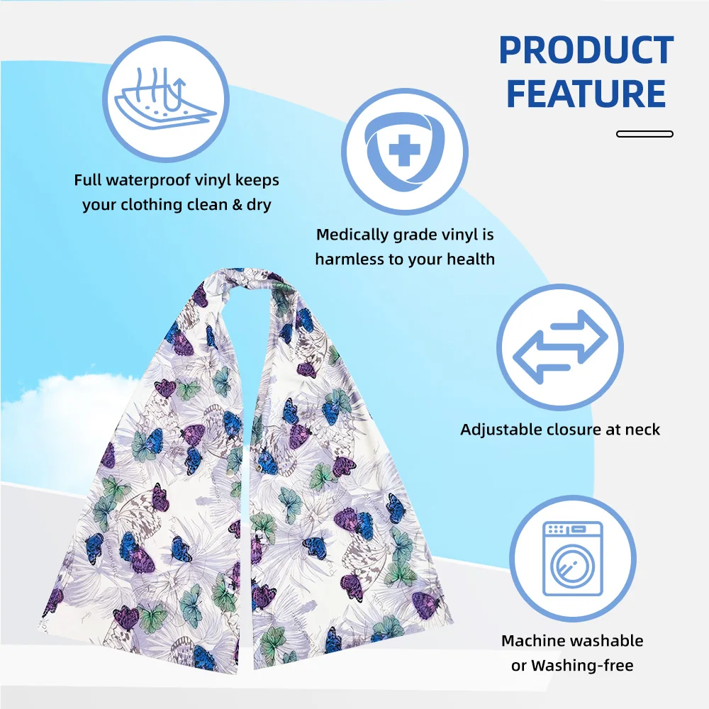 Wholesale Washable Reusable Sleeveless Apron Adult Bibs Button Closure - product detail 4