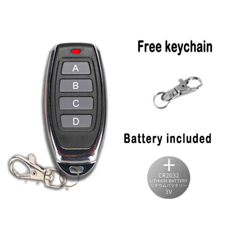 Multifunctional Abcd 4 Button Universal Duplicate Remote Control for Garage Door Gate Control Parking Space Lock Alarm Control