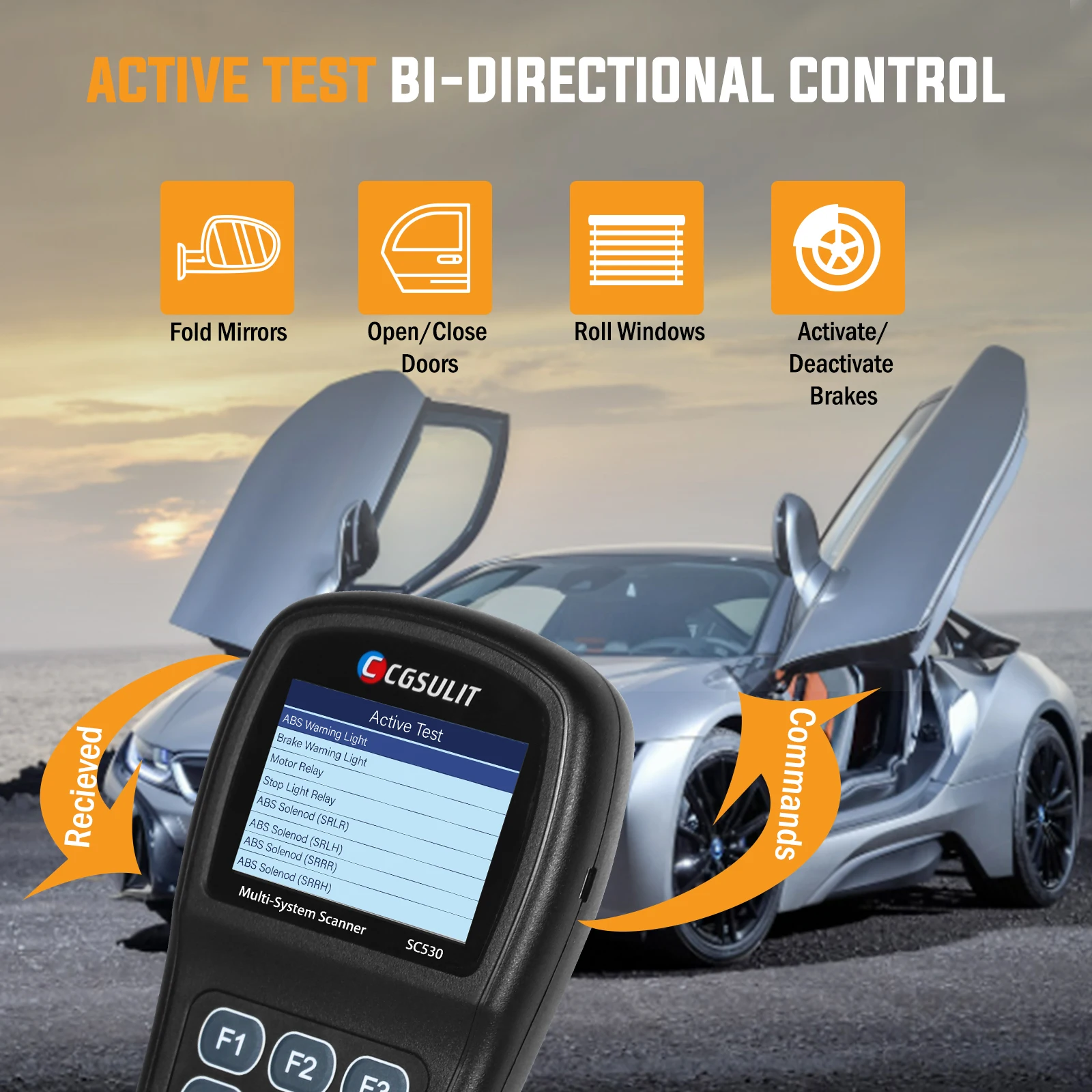 CGSULIT SC530 BMW/ MINI Scan Tool OBD2 Code Reader Bi-Directional  Diagnostic Scanner