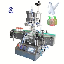 Desktop bottle capping machine pneumatic automatic Capping machine Wide mouth screw bottling lid filling capping machine