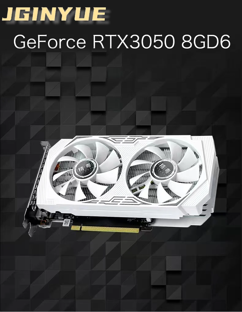 JGINYUE  RTX 3050 8GB Gaming Graphics Card with GDDR6 8Pin 128 Bit 8nm-Placa De Video Ac aperçu 3