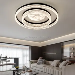 Modern Three-Color Anti-Glare Ceiling Lamp for Living Room Bedroom Full Spectrum LED Acrylic IP44 Popular for Restaurant AC