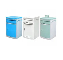 China Factory Mobile Hospital Table Bedside Cabinet ABS Plastic Hospital Bedside Locker