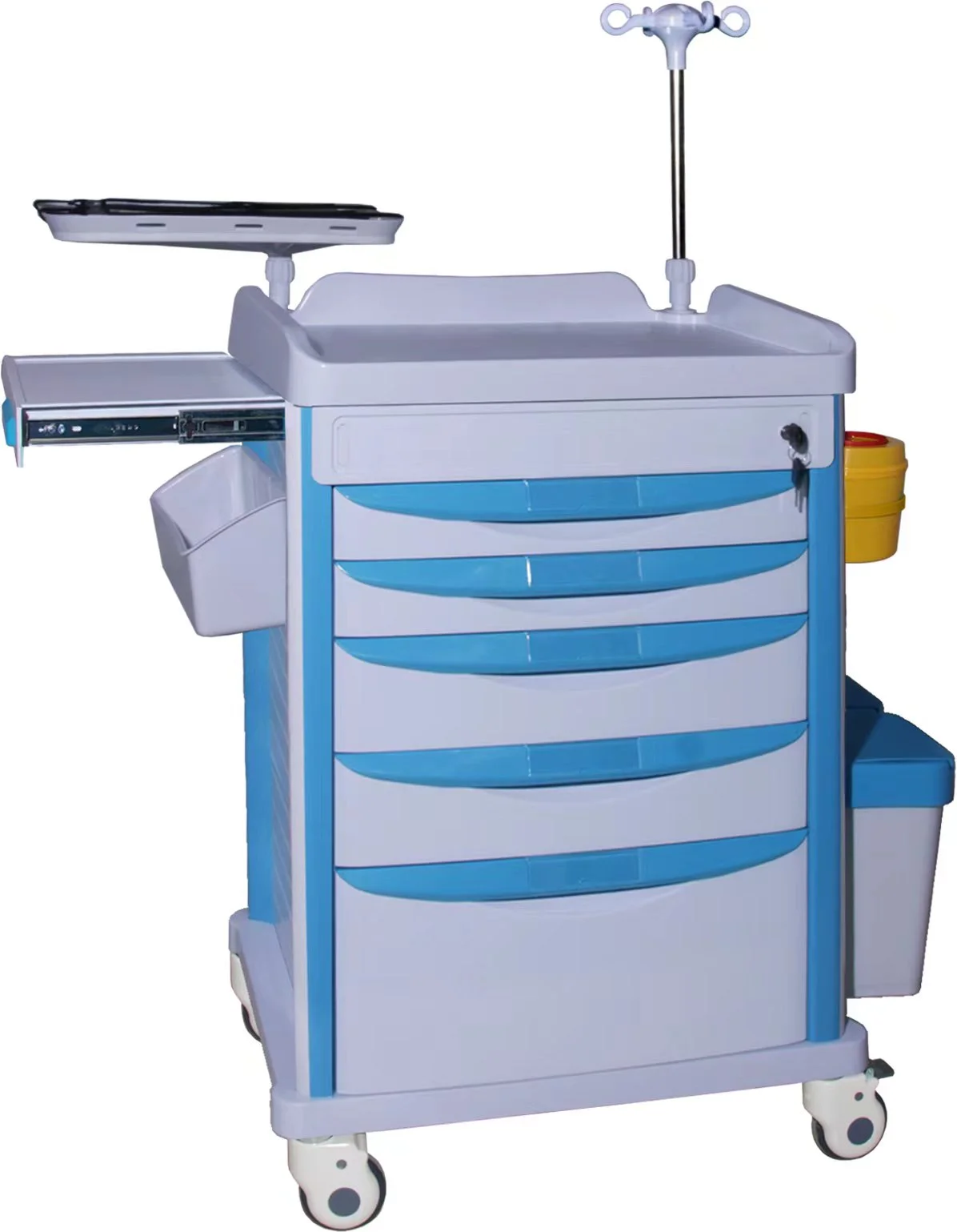 Fully Equipped ABS Mobile Emergency Medical Cart Trolley for Ambulance ...