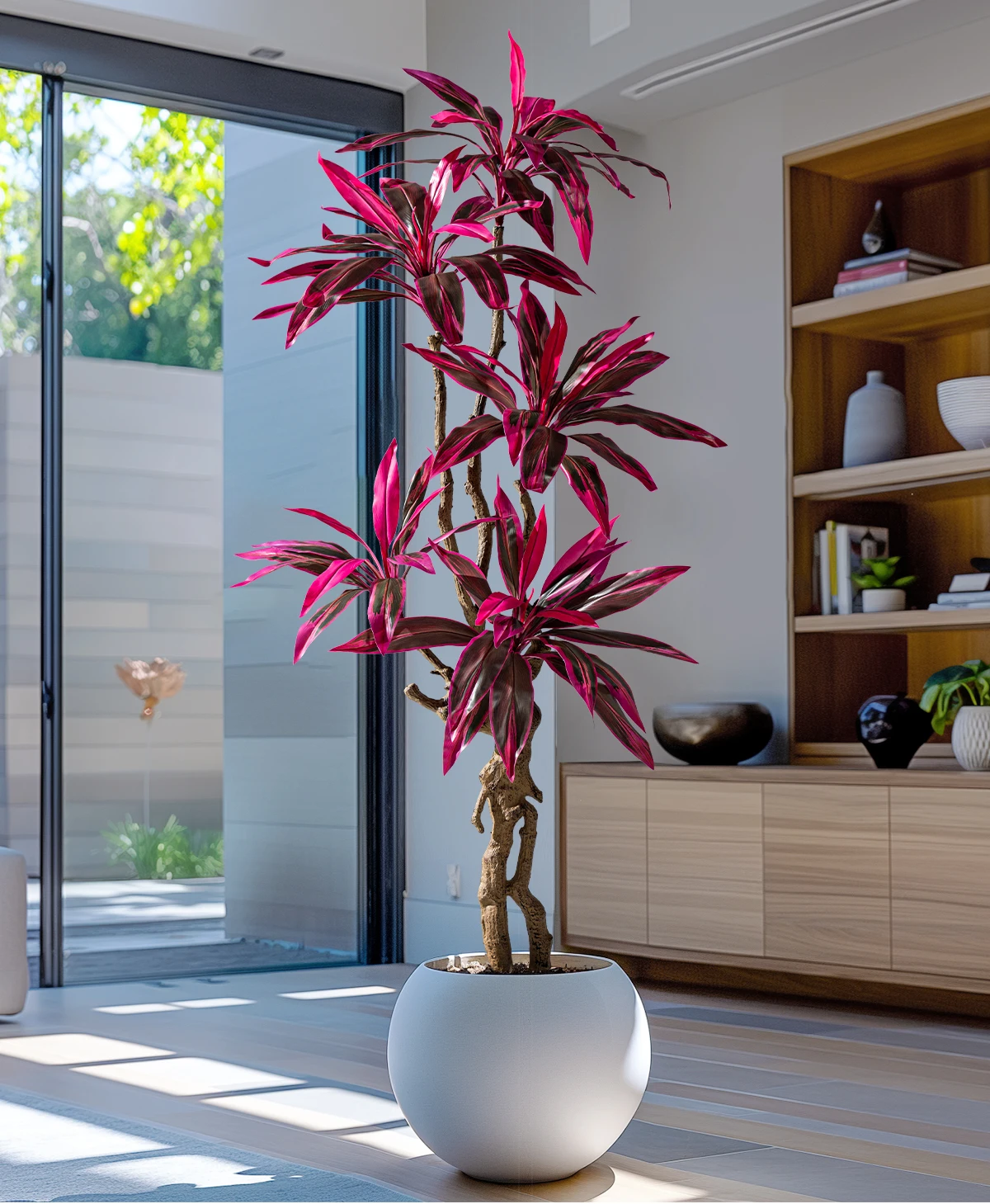 Natural Style Large Artificial Brazilian Ironwood Green Tree Plastic Decorative Greenery Olive Bonsai Pot Decorative Outdoor factory