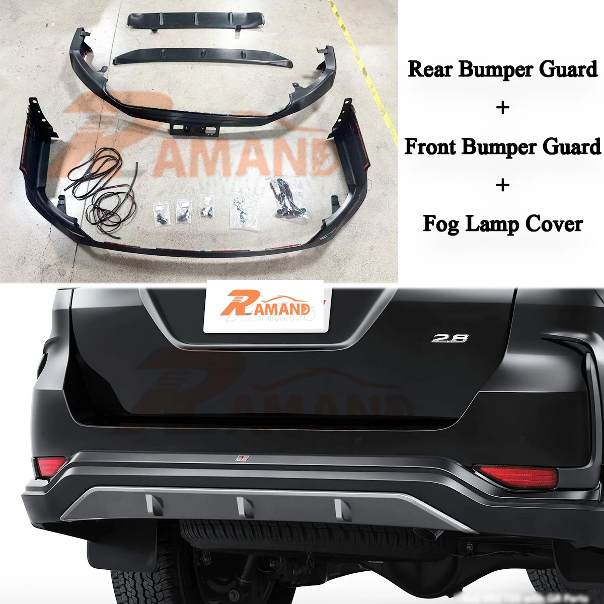 VRZ GRS 2.8 GR Sport Bodykit for Toyota Fortuner 2021-2025 Front