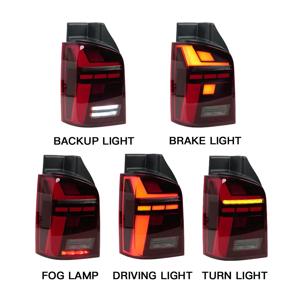 Full LED Taillights suitable rear lamp tail light for  Volkswagen Transporter T5 Dynamic Sequential Turning Light details