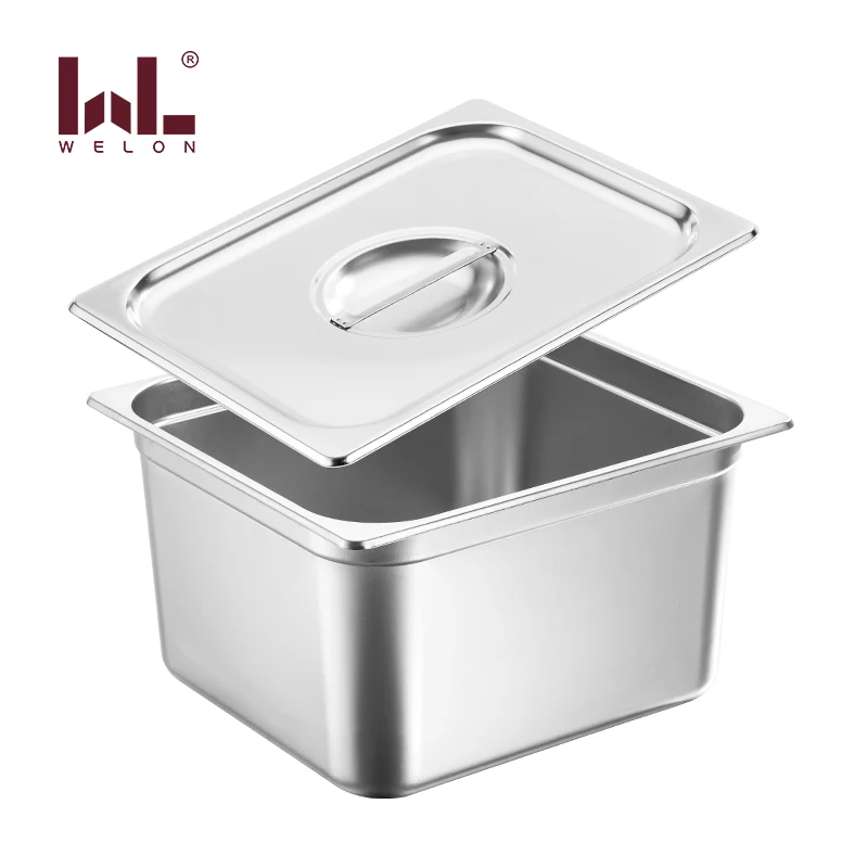Durable 201 Stainless Steel Perforated Pan Multi-Size Food Warmer Buffet Pans Hotel Restaurant Supplies for Ice Cream Chafing