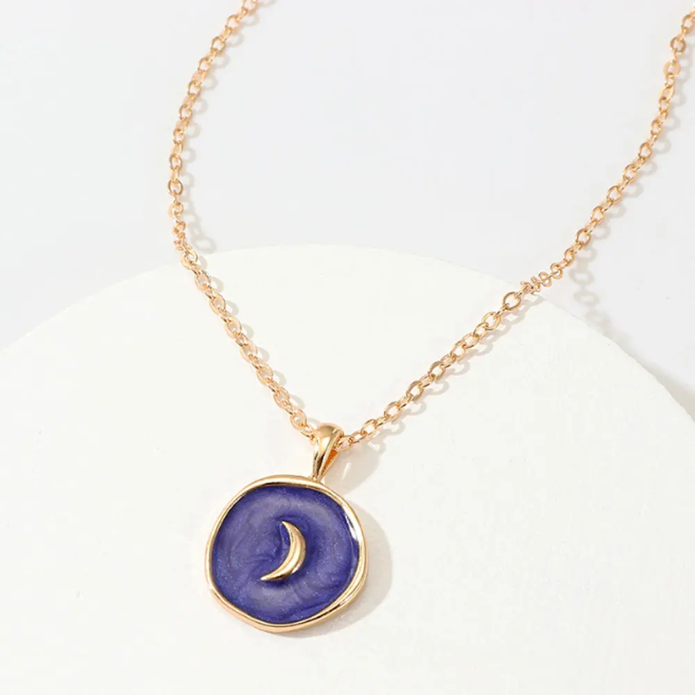 ムーンスターファイブポイントスターサンダーアンドライトモダンエナメルメダルコインネックレス| Alibaba.com