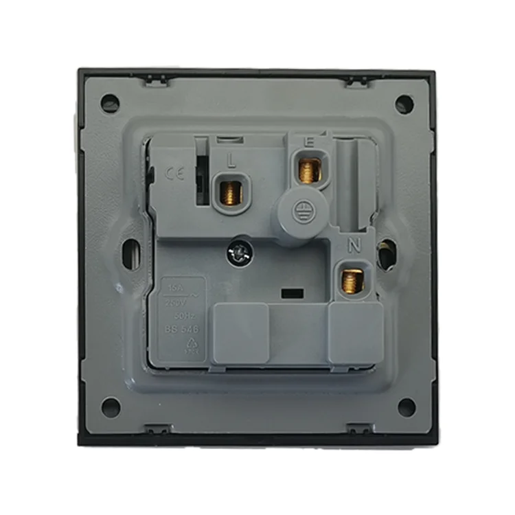 VNX UK Standard 15A Round-pin 86mm*86mm 1Gang With Neon Wall Switches Power Electrical Socket Gold Brush Meteor Rain Series