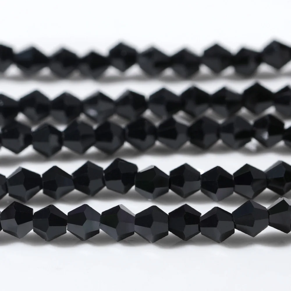 High quality multicolor wholesale loose Crystal Faceted beads 3mm 4mm 6mm bicone  beads factory