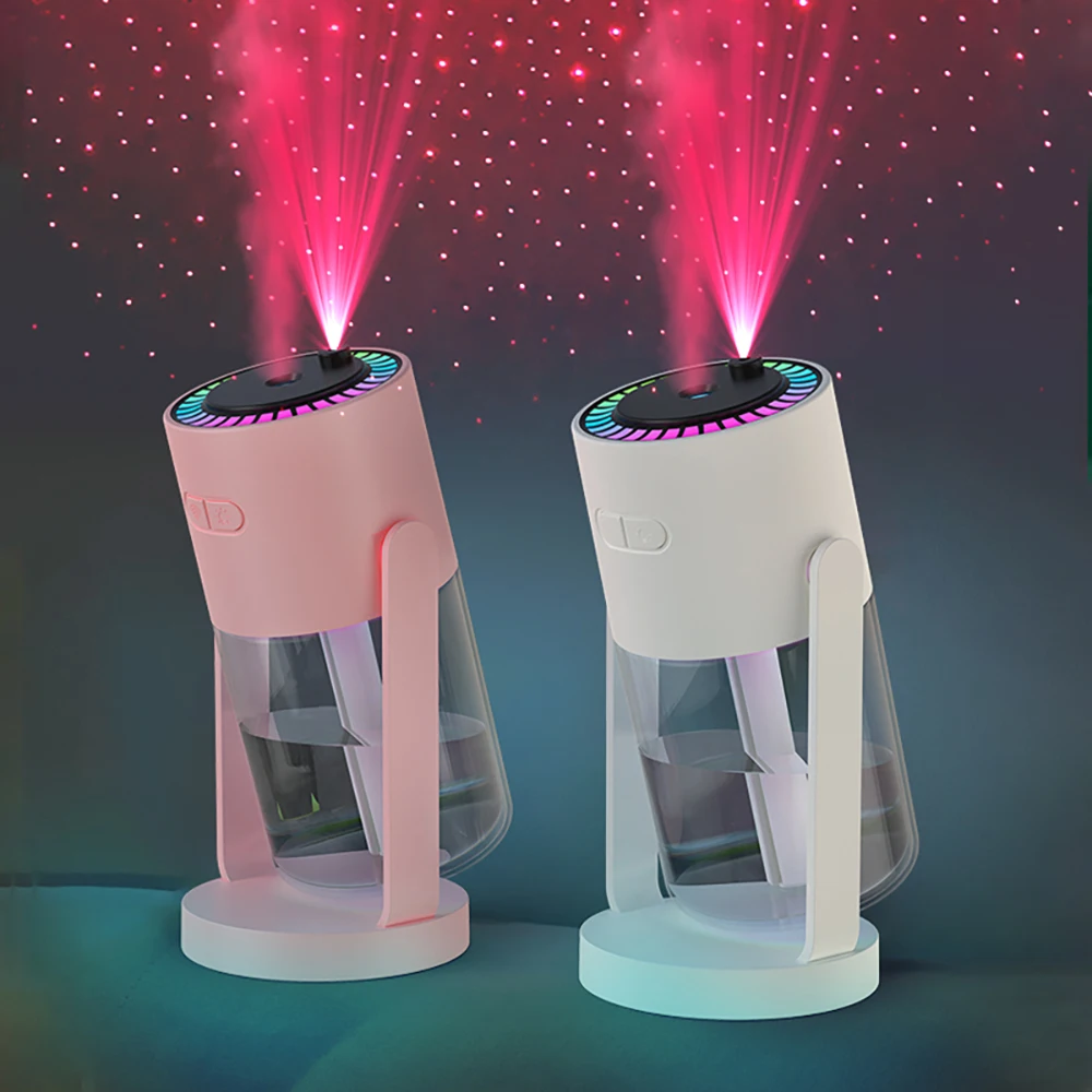 New Portable USB Home Car Ultrasonic Mist Maker Humidifier With 7 Colors Projection LED Romantic Starry Sky Lamp Humidifier