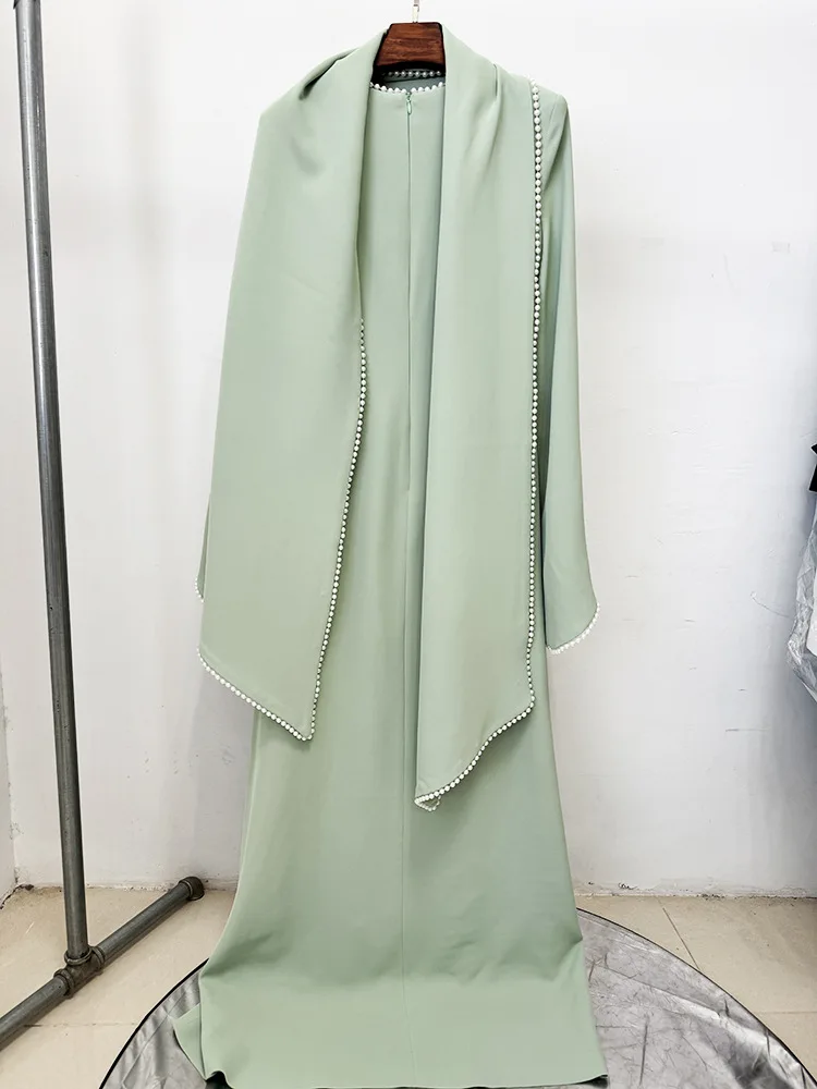 kendall jenner green dress christmas Hijab & Naqab Set