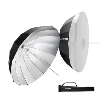 NEEWER 41"/104cm Parabolic Reflective Umbrella Photography with Silver Inner for Camera Photo Studio Video Light