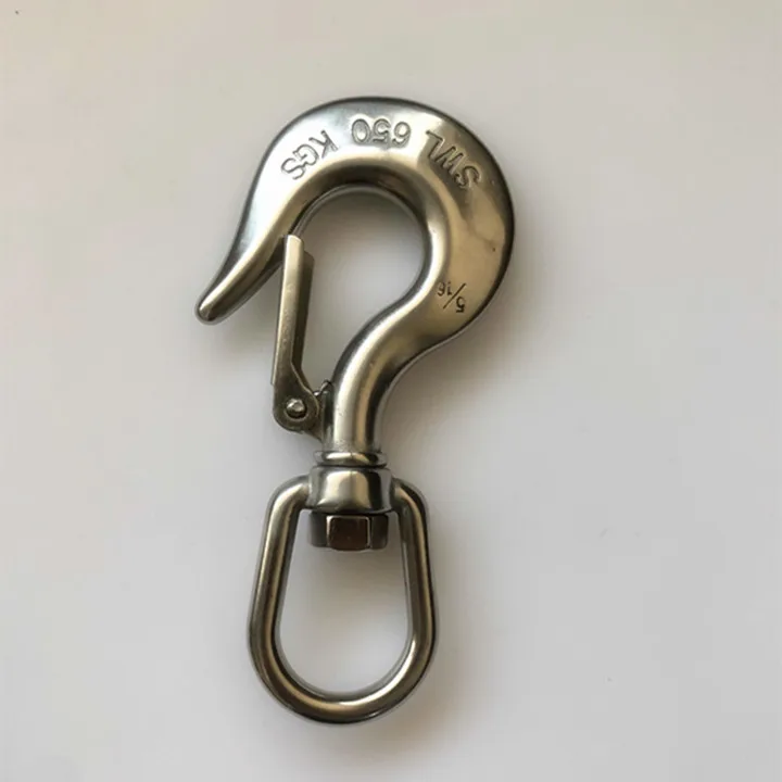 5/16 Stainless Steel Swivel Eye Hook with Latch 51606310