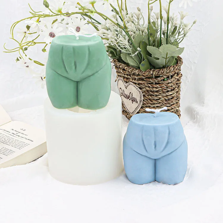 D DOLITY Lot De 2 Moules à Bougies Forme Homme Et Femme - Idéal Pour Savon Et DIY