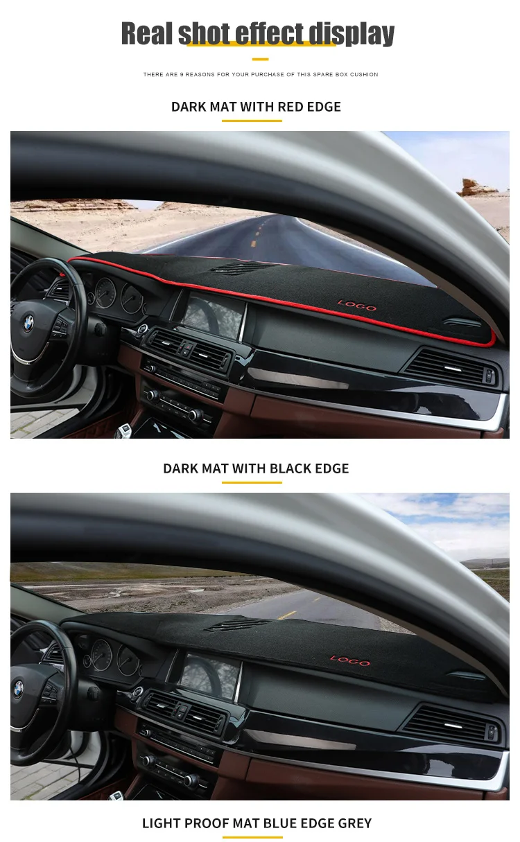 Contemporary Style Dashboard Mat Cover Fabric Multiple Specifications