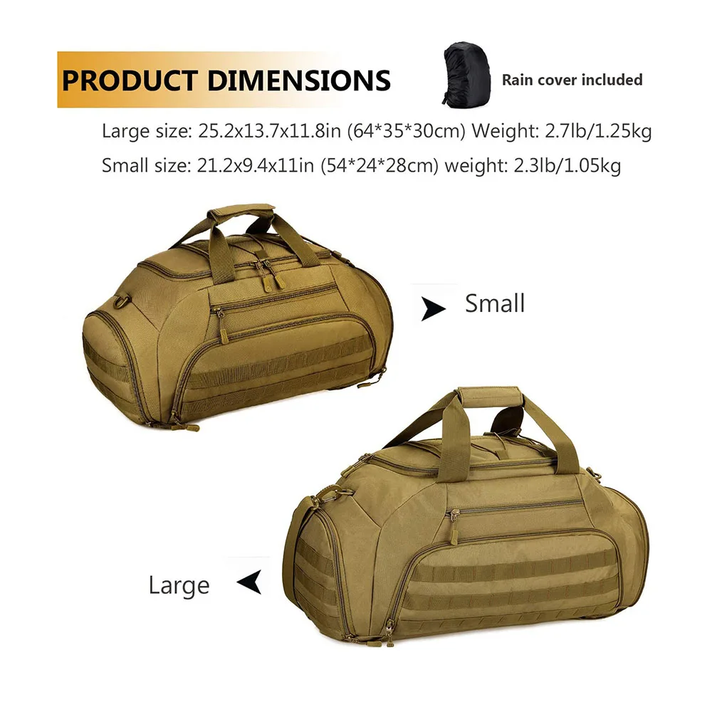 FREE SAMPLE Assault Bags Men's Sports Gym Backpack Training Luggage Compartment Travel Camping Bag Outdoor Canvas Backpack