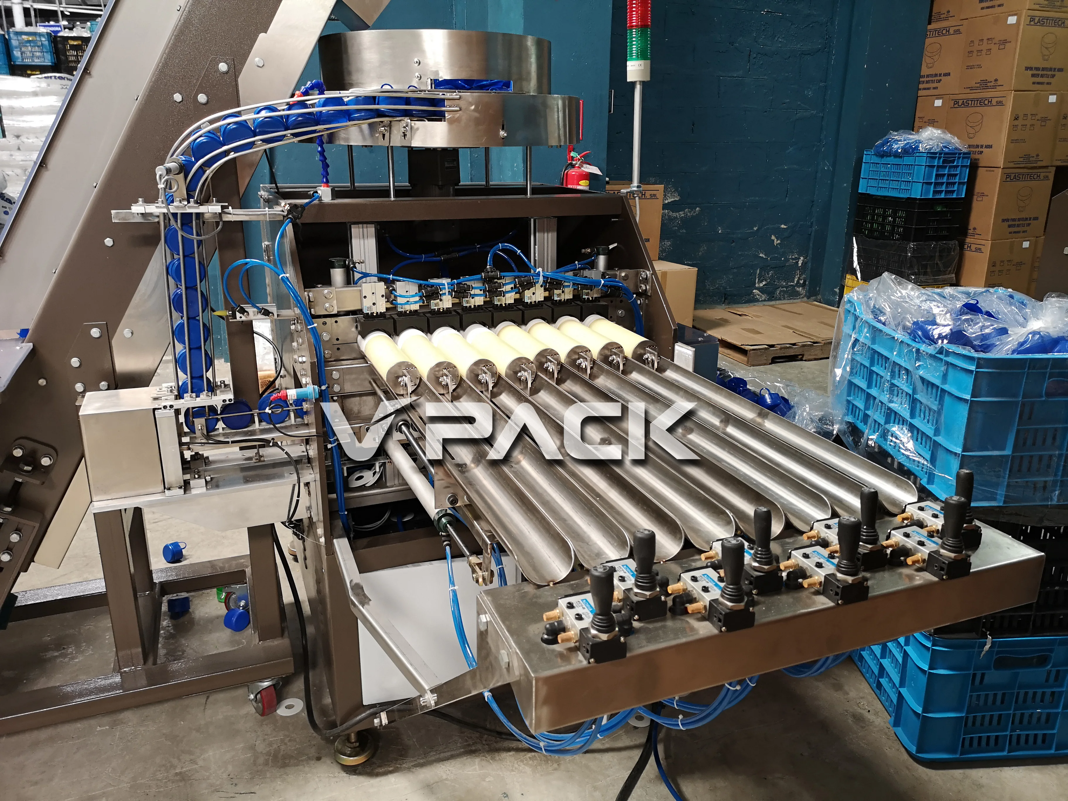 Lid Attach Rework Machine High Speed Bottle Cap Gasket Machine - V Pack Solutions