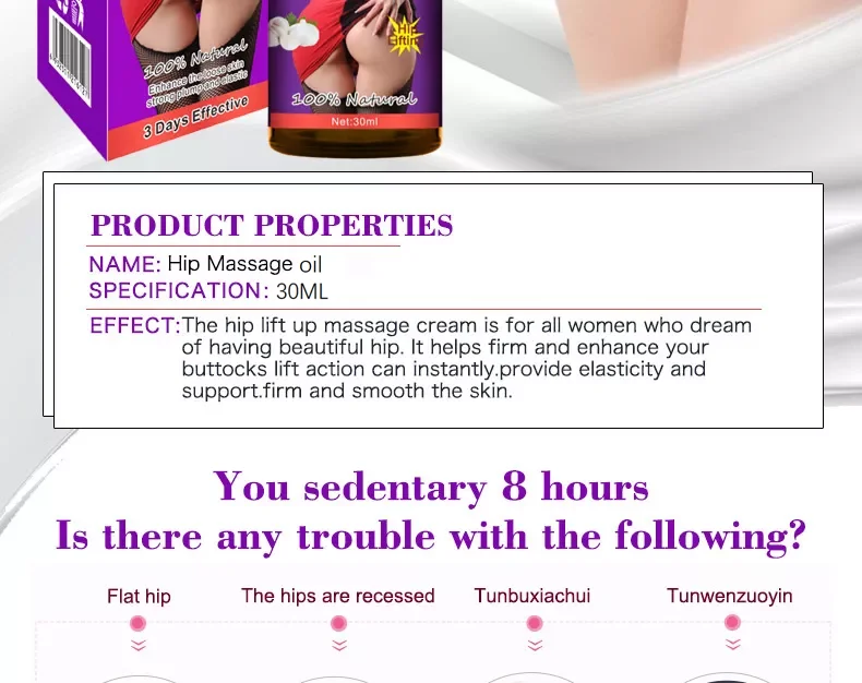Hot Products100 Pure Natural Hip Lift Up Oil Lift Bigger Buttock
