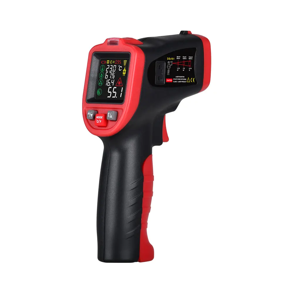 WINTACT WT323E  Laser Temperature Gun Digital Industrial Optical Pyrometer  Handheld Non Contact Industrial Pyrometer