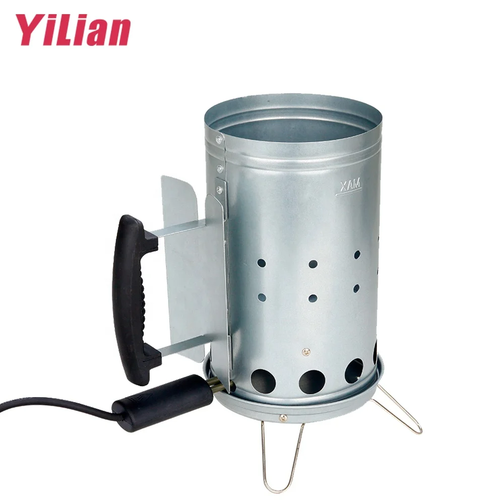Thickened Large Charcoal Ignition Barrel Fire Starter Chimney Charcoal Lighter for Outdoor Barbecue