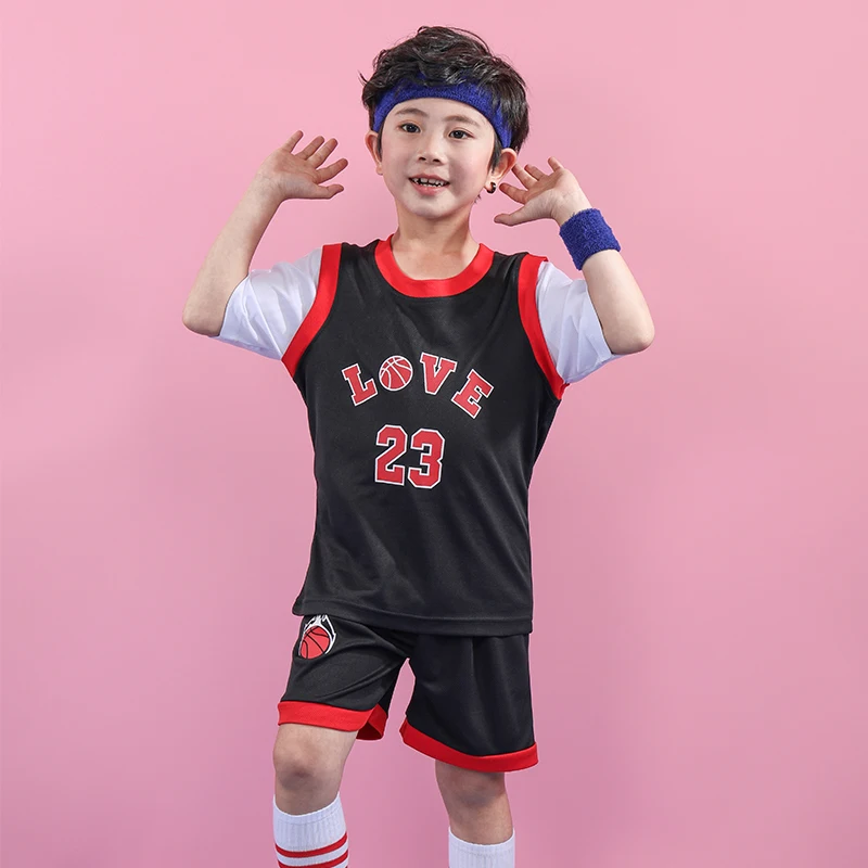 Wholesale Men Kids Basketball Jersey Sets Uniforms kits Child Boys